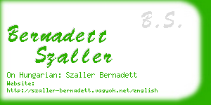 bernadett szaller business card